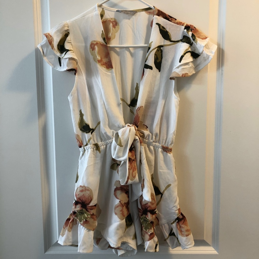 Floral Deep V Romper